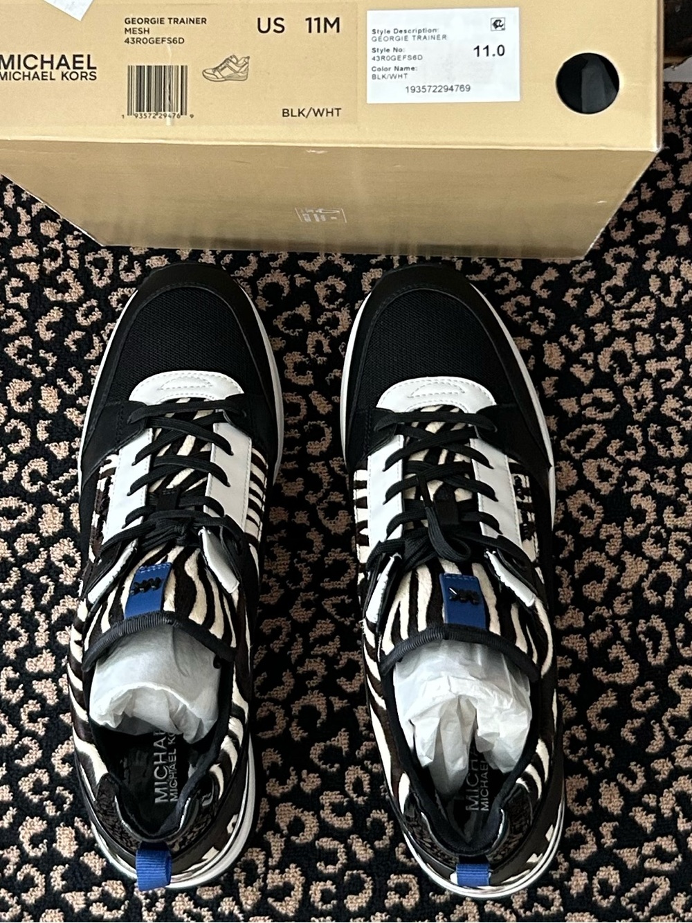 MICHAEL KORS NWT Lace-Up Georgie Trainer Shoes - Unisex - Picture 8 of 8